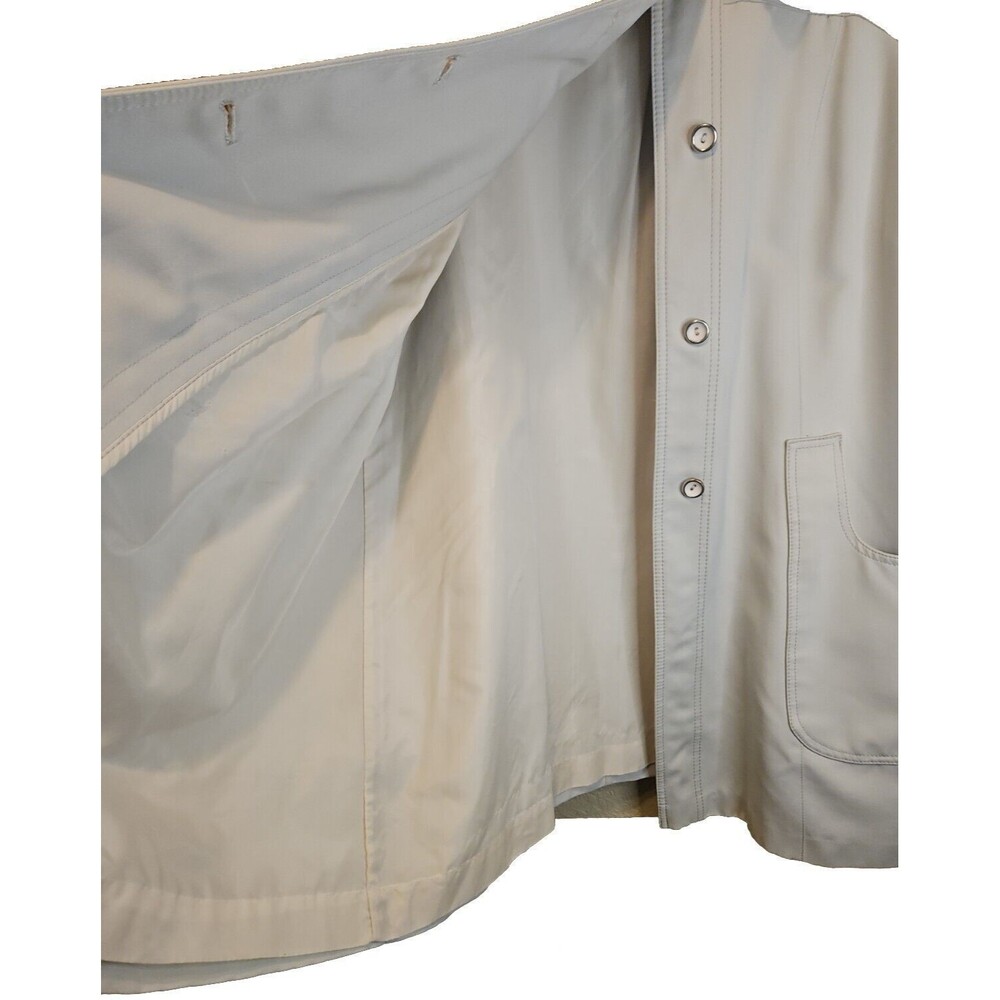 Forecaster Of Boston Vintage Beige Button Up Long Coat Mens Size 18 1/2 Overcoat - Picture 5 of 8